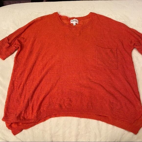 Olive & Oak sheer front pocket blouse large - Picture 1 of 8